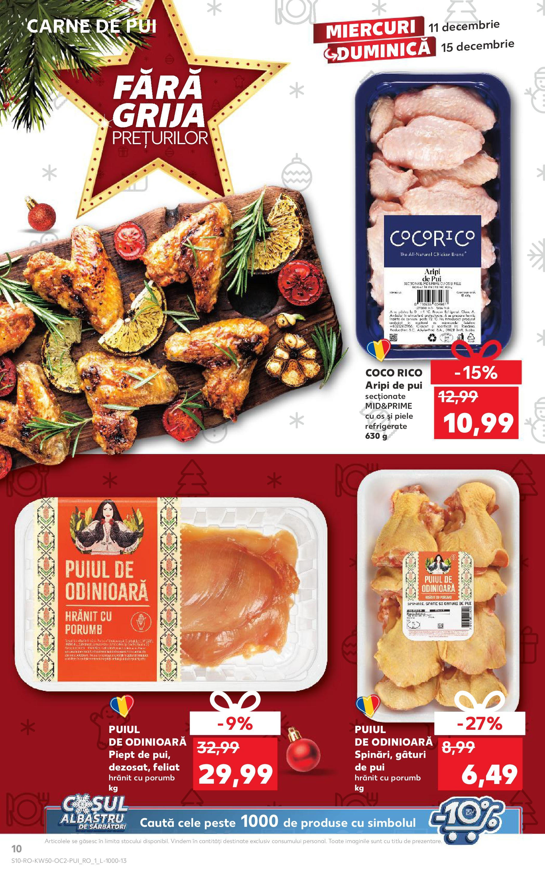 Catalog Kaufland - Bistriţa 11.12.2024 - Revista si Oferta | Pagină: 10 | Produse: Carne De Pui, Pește, Porumb