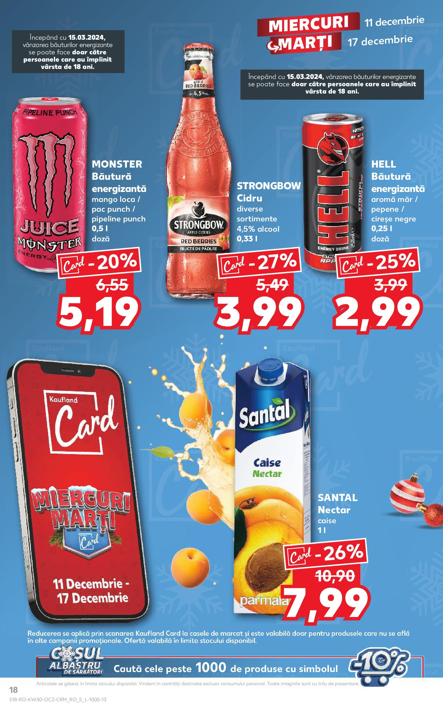 Catalog Kaufland - Bistriţa 11.12.2024 - Revista si Oferta | Pagină: 18 | Produse: Apple, Băutură energizantă, Pește, Fructe