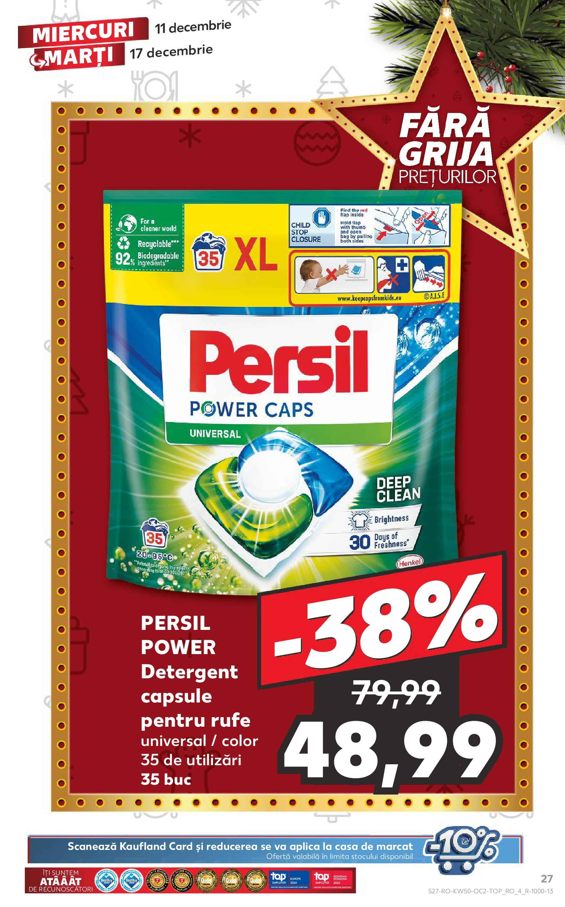 Catalog Kaufland - Bistriţa 11.12.2024 - Revista si Oferta | Pagină: 27 | Produse: Detergent