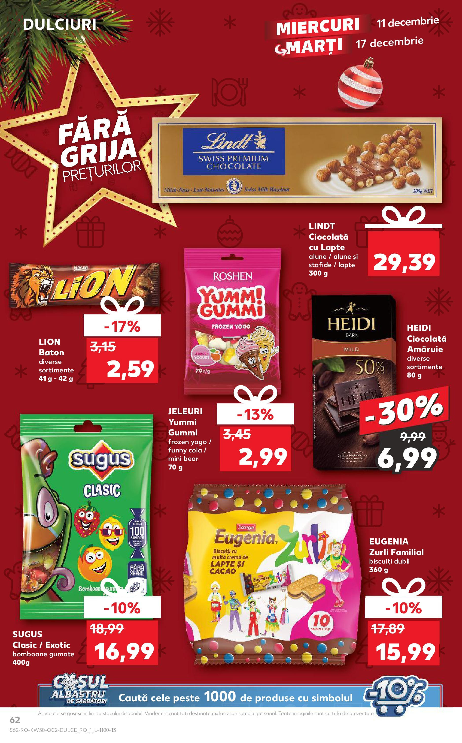 Catalog Kaufland - Bistriţa 11.12.2024 - Revista si Oferta | Pagină: 62 | Produse: Alune, Lapte, Ciocolată, Cacao