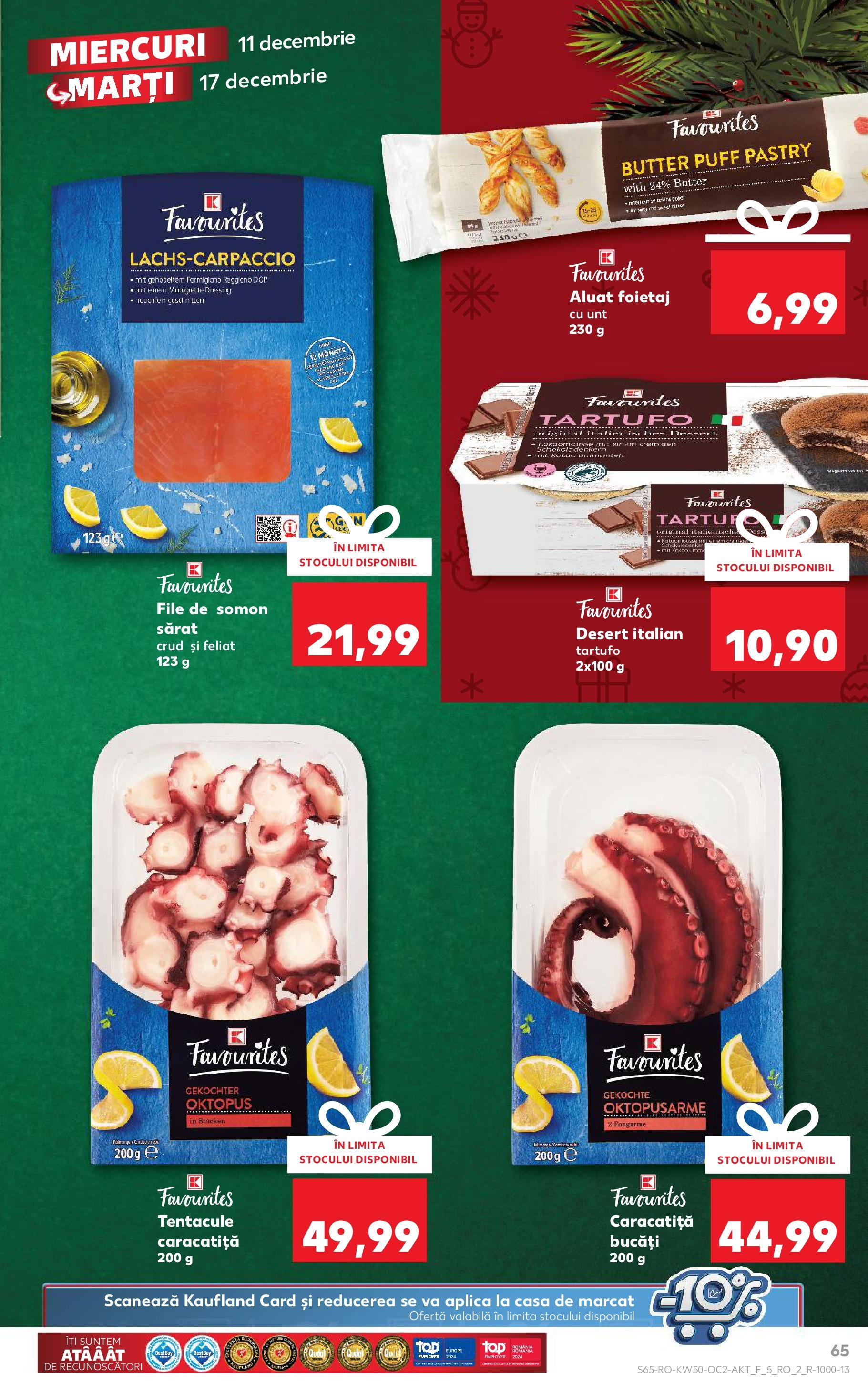 Catalog Kaufland - Bistriţa 11.12.2024 - Revista si Oferta | Pagină: 65 | Produse: Foietaj, Aluat, Unt