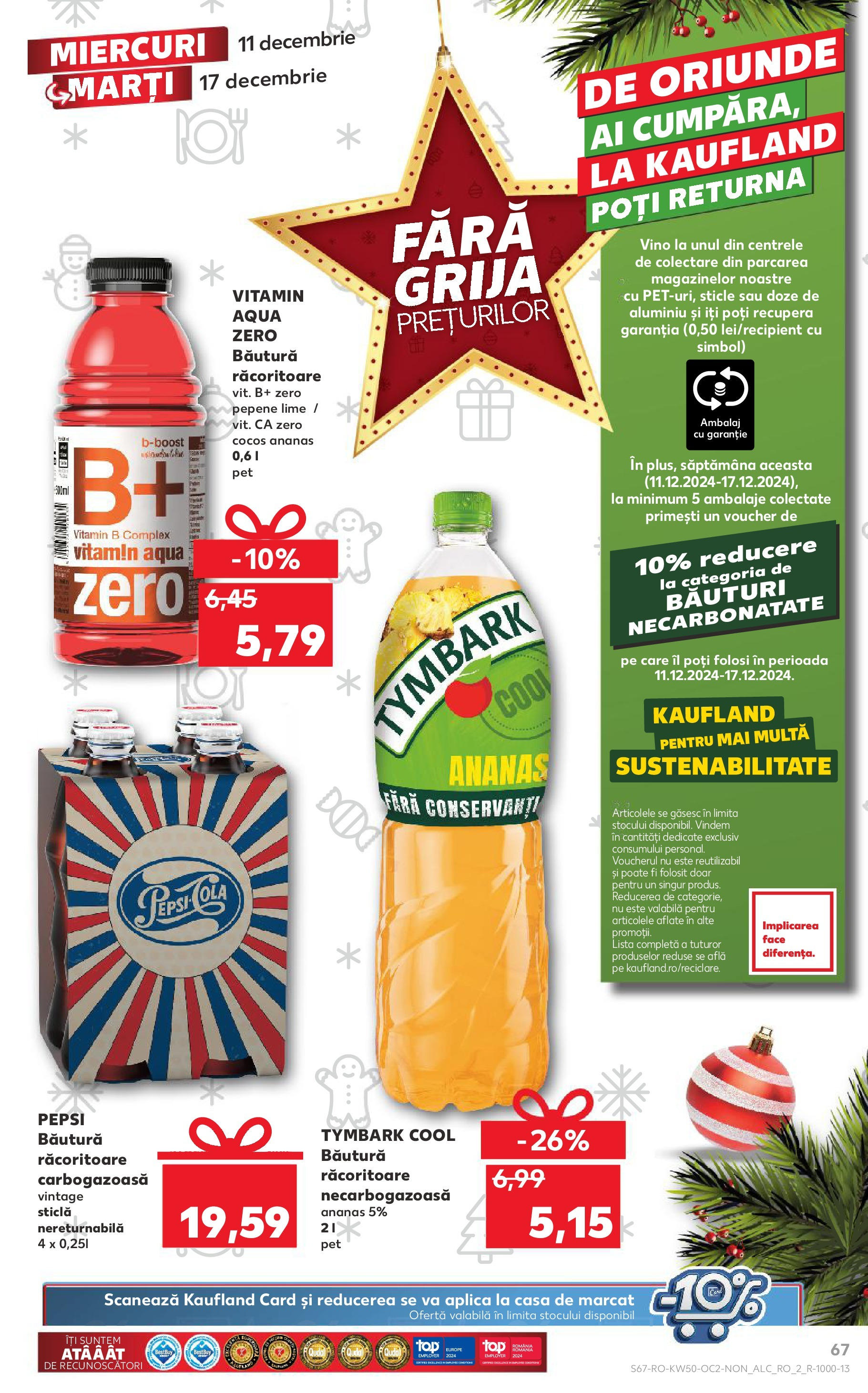 Catalog Kaufland - Bistriţa 11.12.2024 - Revista si Oferta | Pagină: 67 | Produse: Lime, Ananas