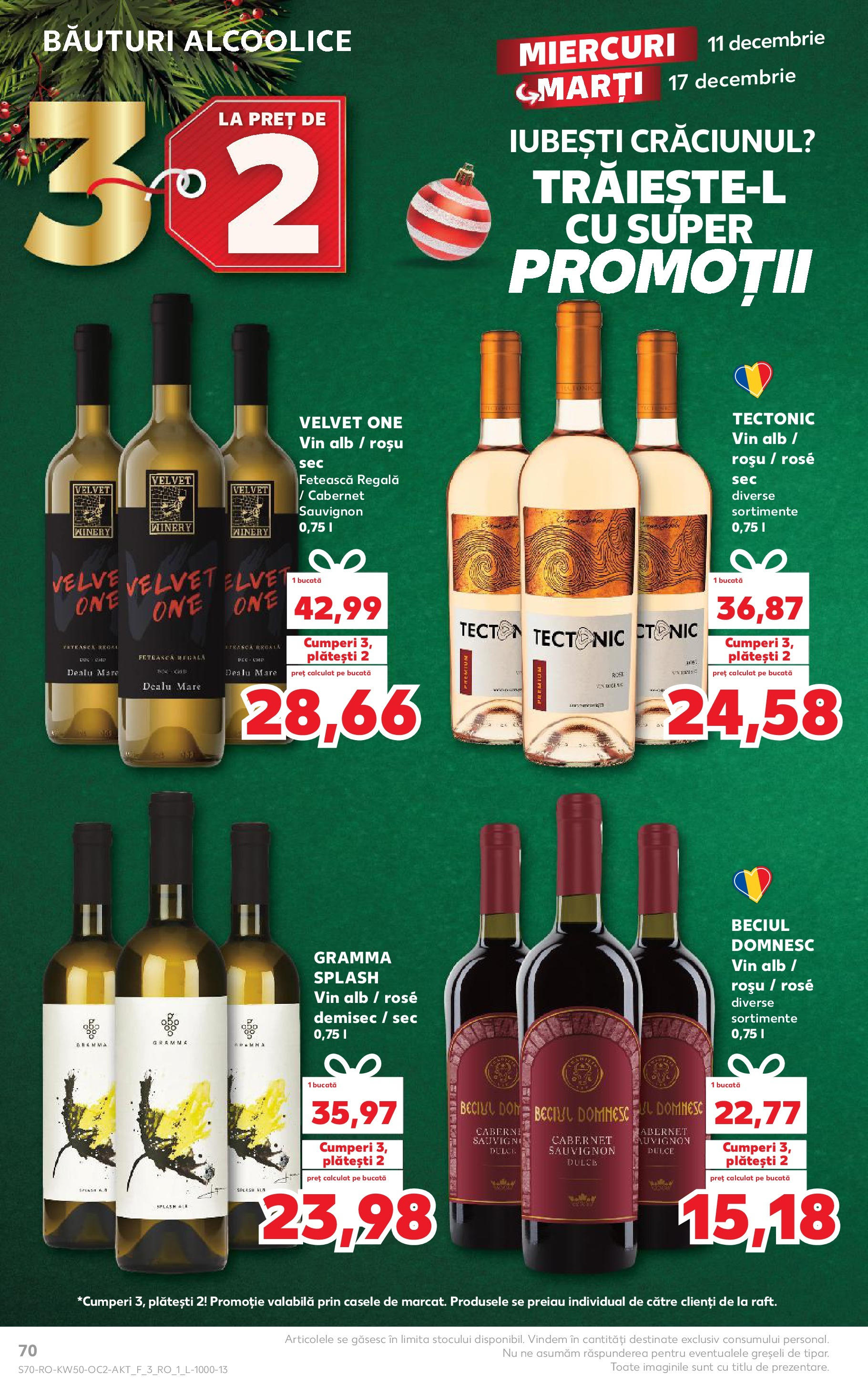 Catalog Kaufland - Bistriţa 11.12.2024 - Revista si Oferta | Pagină: 70 | Produse: Vin