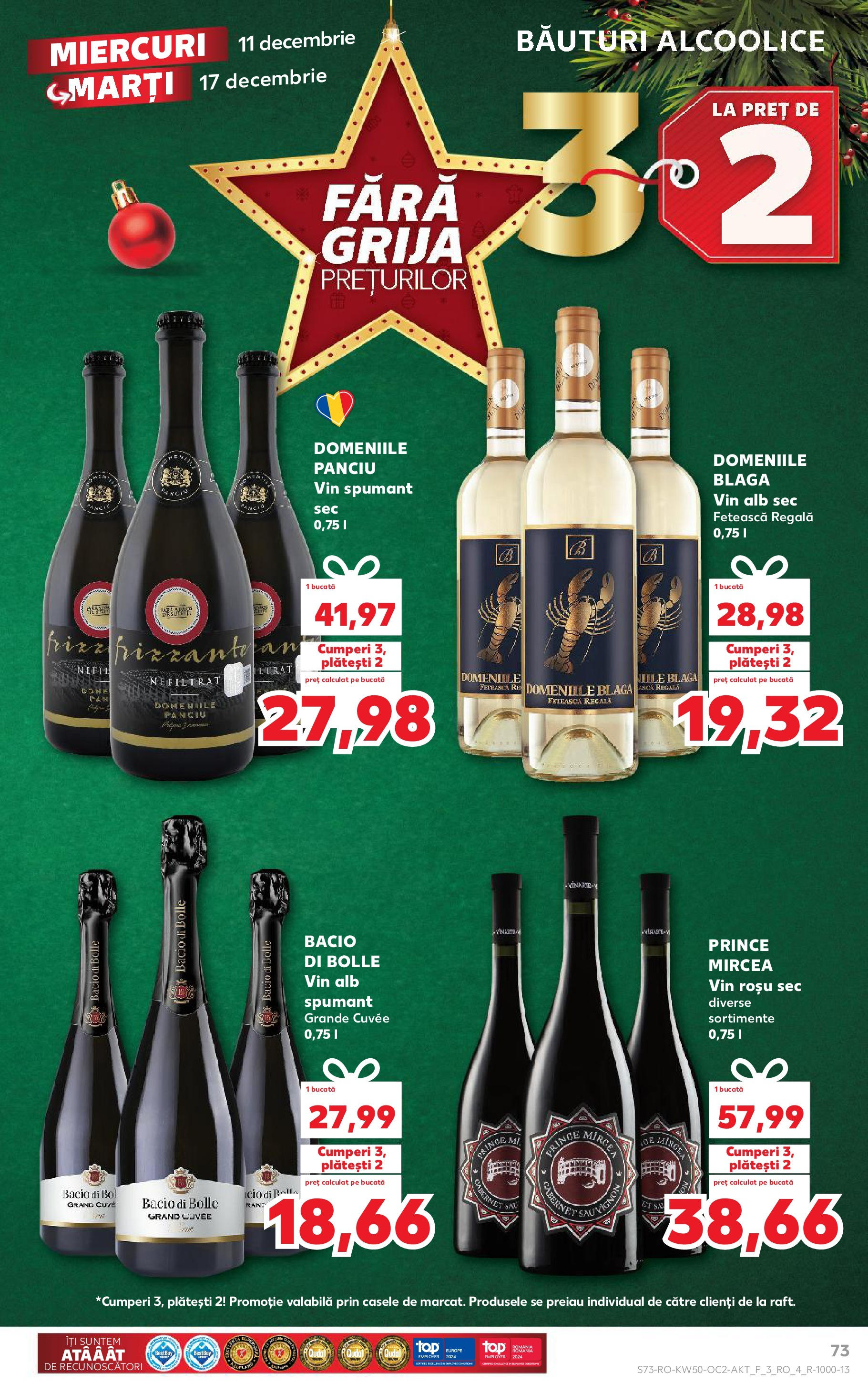 Catalog Kaufland - Bistriţa 11.12.2024 - Revista si Oferta | Pagină: 73 | Produse: Vin