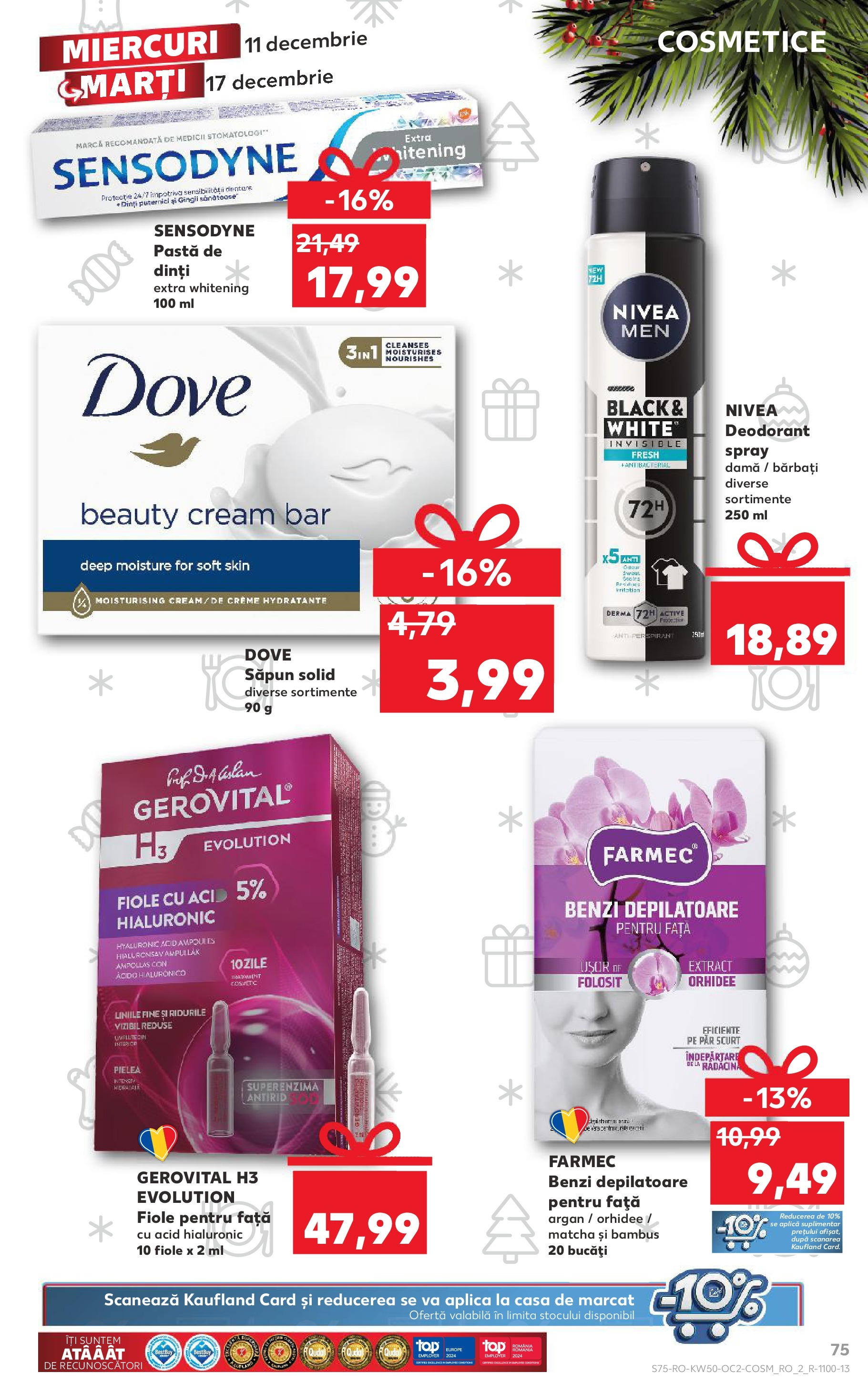 Catalog Kaufland - Bistriţa 11.12.2024 - Revista si Oferta | Pagină: 75 | Produse: Săpun solid, Orhidee, Săpun, Deodorant