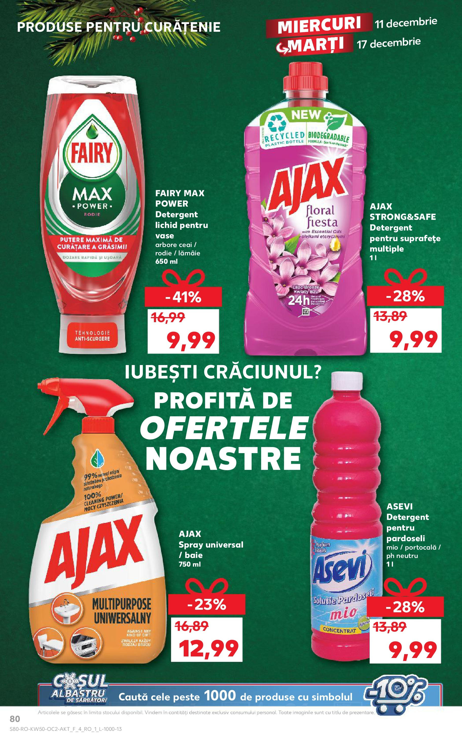 Catalog Kaufland - Bistriţa 11.12.2024 - Revista si Oferta | Pagină: 80 | Produse: Pește, Ceai, Detergent, Lămâie