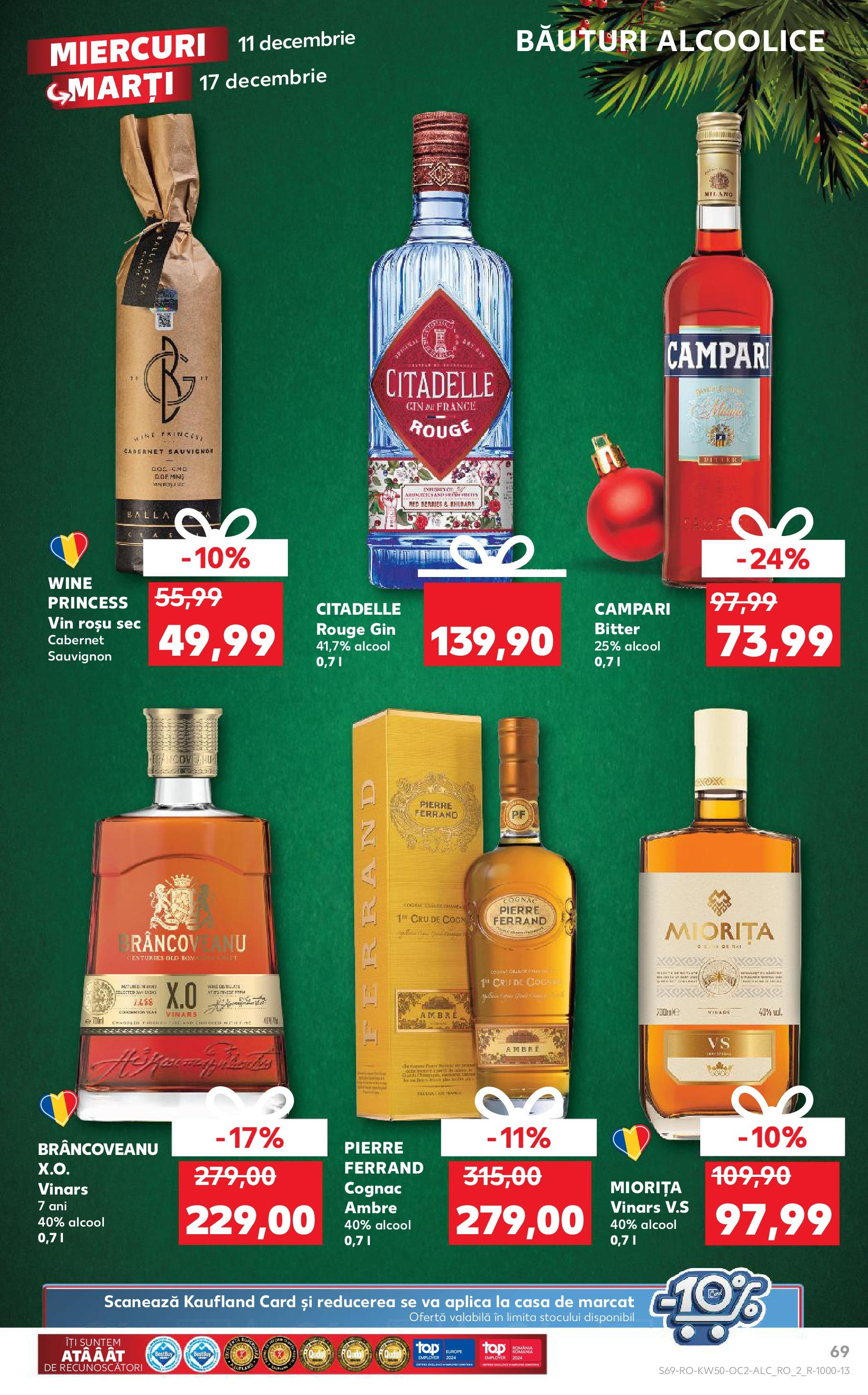 Catalog Kaufland - Constanța 11.12.2024 - Revista si Oferta | Pagină: 69 | Produse: Vin, Gin