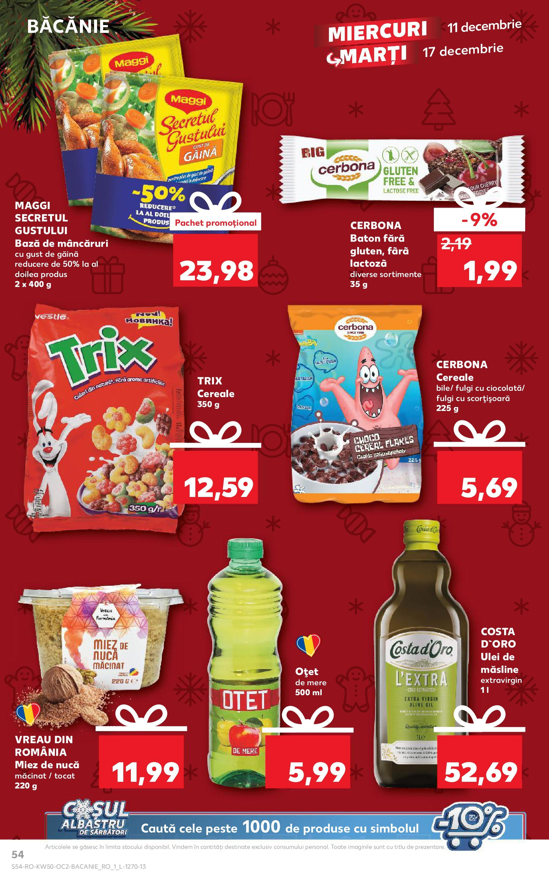 Catalog Kaufland - Sibiu 11.12.2024 - Revista si Oferta | Pagină: 54 | Produse: Măsline, Ulei, Oțet, Pește