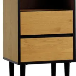 JYSK Noptieră ODENSE 2 sertare stejar cald/negru