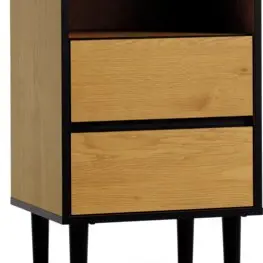 JYSK Noptieră ODENSE 2 sertare stejar cald/negru