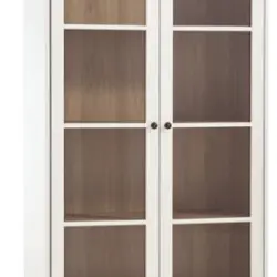 JYSK Vitrină KIRKEBY 2 uși alb/stejar cald