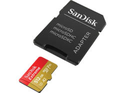 SandISK 512GB Extreme microSDXC Karte + SD-Adapter RescuePro Deluxe bis zu 190 MB/s mit App-Performance A2 UHS-I Class 10 U3 V30; Speicherkarte