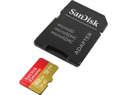 SandISK 512GB Extreme microSDXC Karte + SD-Adapter RescuePro Deluxe bis zu 190 MB/s mit App-Performance A2 UHS-I Class 10 U3 V30; Speicherkarte