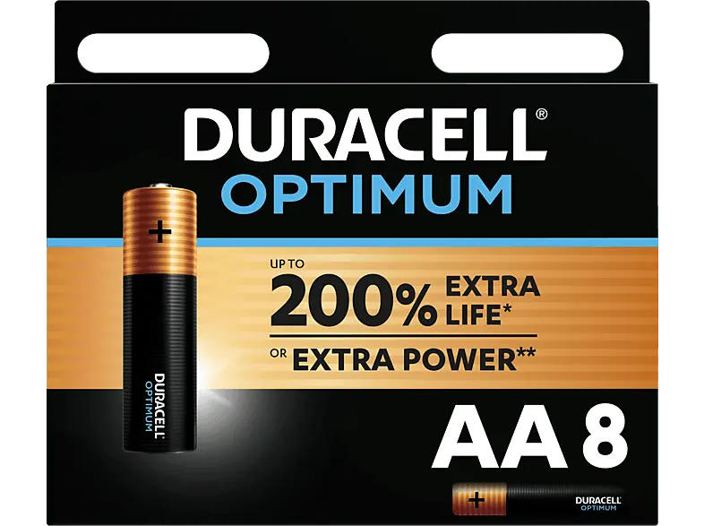 Duracell AA Optimum Batterie, 8er Pack