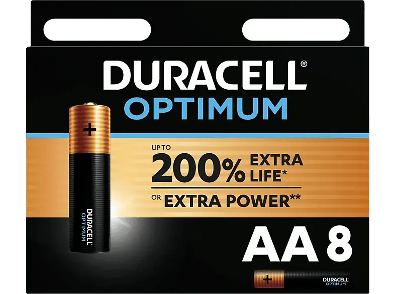 Duracell AA Optimum Batterie, 8er Pack