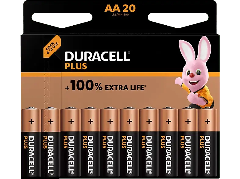 Duracell AA Plus Batterie, 20er Pack
