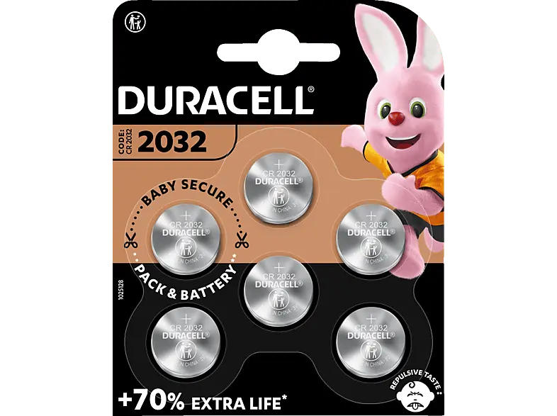 Duracell CR2032 Lithium Knopfzelle 6 Stück