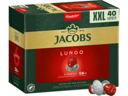 Jacobs Kaffeekapsel Lungo Classico (40 Stk., Kompatibles System: Nespresso); Aluminium-Kapsel 40 Stück