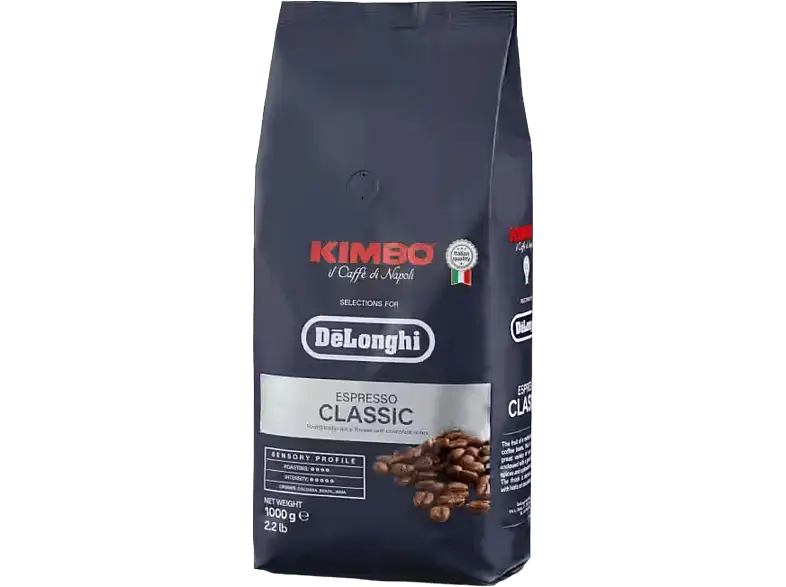 De'Longhi DLSC 611 Kaffeebohnen KIMBO Espresso Classic (1 kg, Kompatibles System: Kaffeevollautomaten)