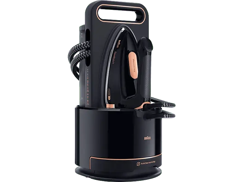 Braun CareStyle 9 IS 9090 BK Dampfbügelstation (9 bar, 2700 Watt, 2 l Wassertank, Schwarz/Kupfer)