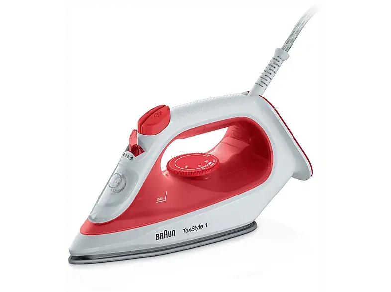 Braun SI 1019RD Dampfbügeleisen (1900 Watt, Rot, Weiß)