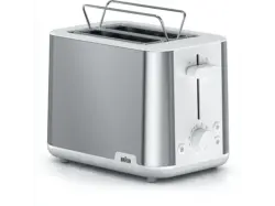 Braun 0X23010033 Pure Shine Toaster (Weiß, 900 Watt, Schlitze: 2)