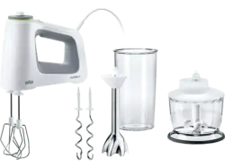 Braun Multi Mix 5 HM 5137 WH Handmixer (Weiß, 750 Watt, 600 ml (Mix- und Messbecher), 500 (Universalzerkleinerer) l)