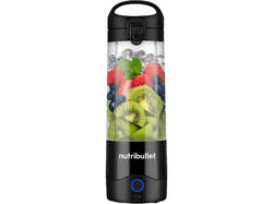 Nutri Bullet NBO003B Portable Black Smoothie Maker (Schwarz, 475 ml Becher, BPA-Frei)