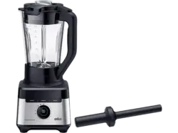 Braun JB 7550 BK Power Blend Standmixer (Silber, 1400 Watt, Arbeitsfassungsvermögen 1.7 l, Max. Fassungsvermögen 2 l )