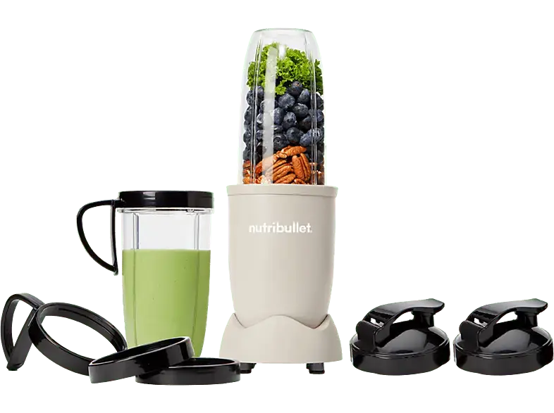 Nutri Bullet Pro NB907MASN Smoothie Maker (Sand, 900 Watt, 946 ml + 710 to go Becher)