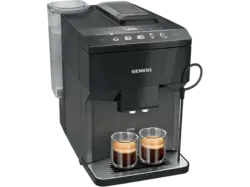 Siemens TP511D09 EQ500 Classic Kaffeevollautomat (Klavierlack schwarz, Keramikmahlwerk, 15 bar, Milchschlauch)