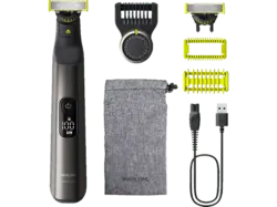 Philips QP6552/15 OneBlade Pro 360 Face + Body Barttrimmer, Schwarz, Akkubetrieb