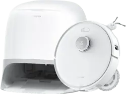 Roborock Qrevo Curv Saugroboter mit Absaugstation (Weiß, Laufzeit: 190 min)