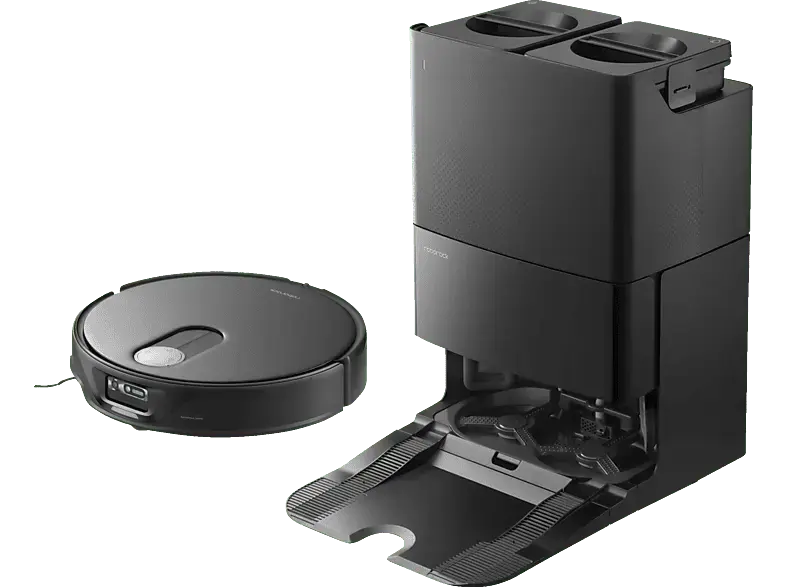 Roborock Qrevo Slim Saugroboter inkl. Absaugstation (Black, Laufzeit: 200 min, 67 dB(A))