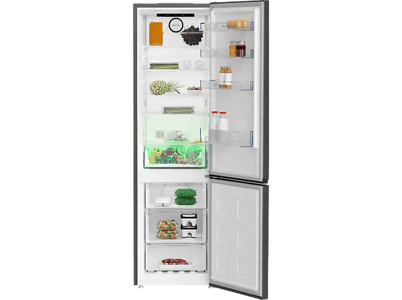 Beko B5RCNA406HG Kühl- und Gefrierkombination (C, 2035 mm hoch, freistehend, No Frost (verminderte Eisbildung), Dunkelgrau)