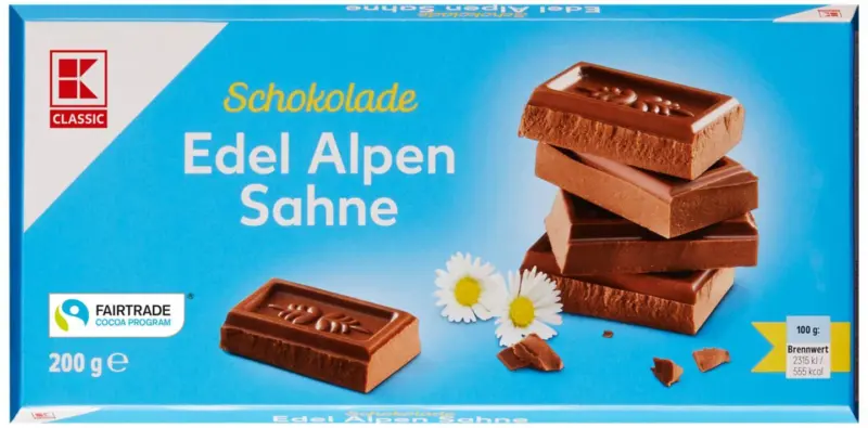 Шоколад 200 г млечен със сметана