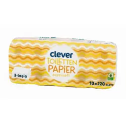 Clever Toilettenpapier Gelb 3-lagig