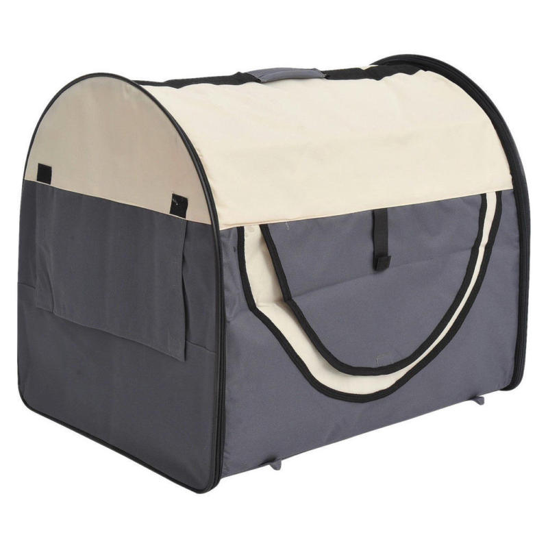 PawHut Hundetransportbox grau Stoff B/H/L: ca. 46x51x61 cm