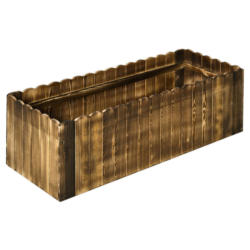 Outsunny Hochbeet mit Holzplatte braun Holz B/H/L: ca. 40x30x100 cm