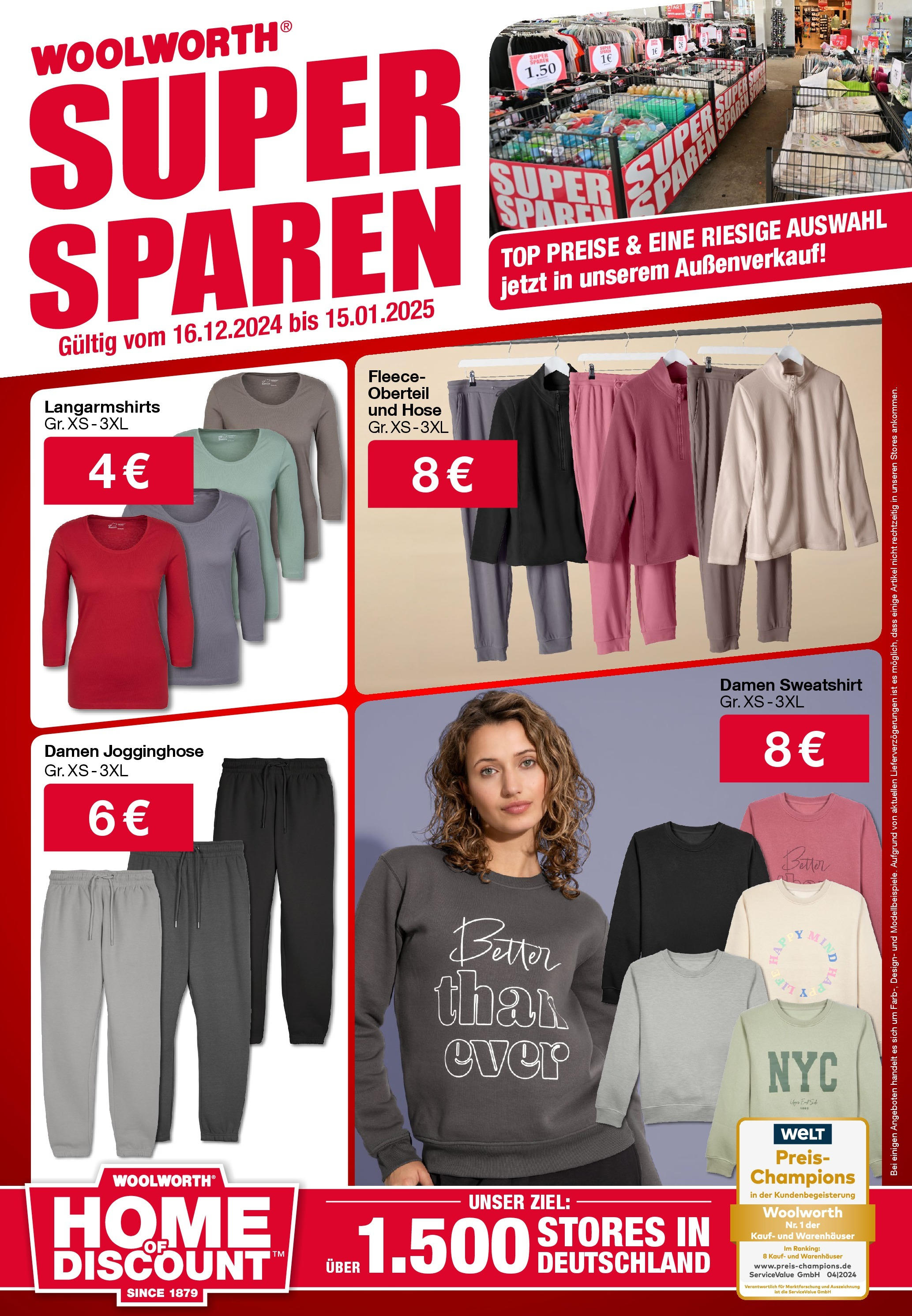 Woolworth - Frankfurt am Main, Leipziger Straße 88 (ab 12.12.2024) zum Blättern | Seite: 37 | Produkte: Top, Jogginghose, Sweatshirt, Hose