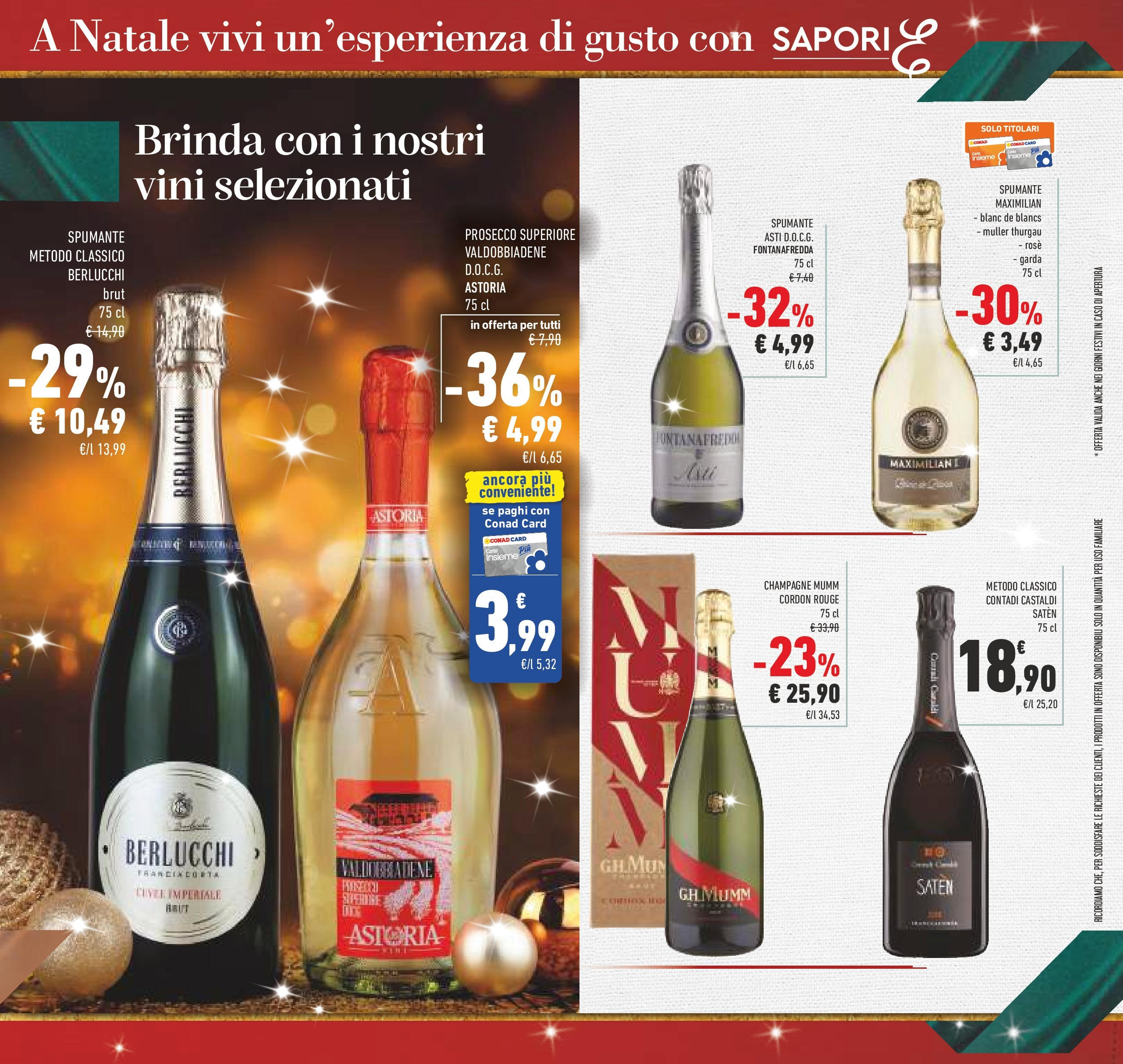 Prossimo volantino Conad dal 10/12/2024 > Anteprima | Pagina: 21 | Prodotti: Prosecco, Spumante, Champagne