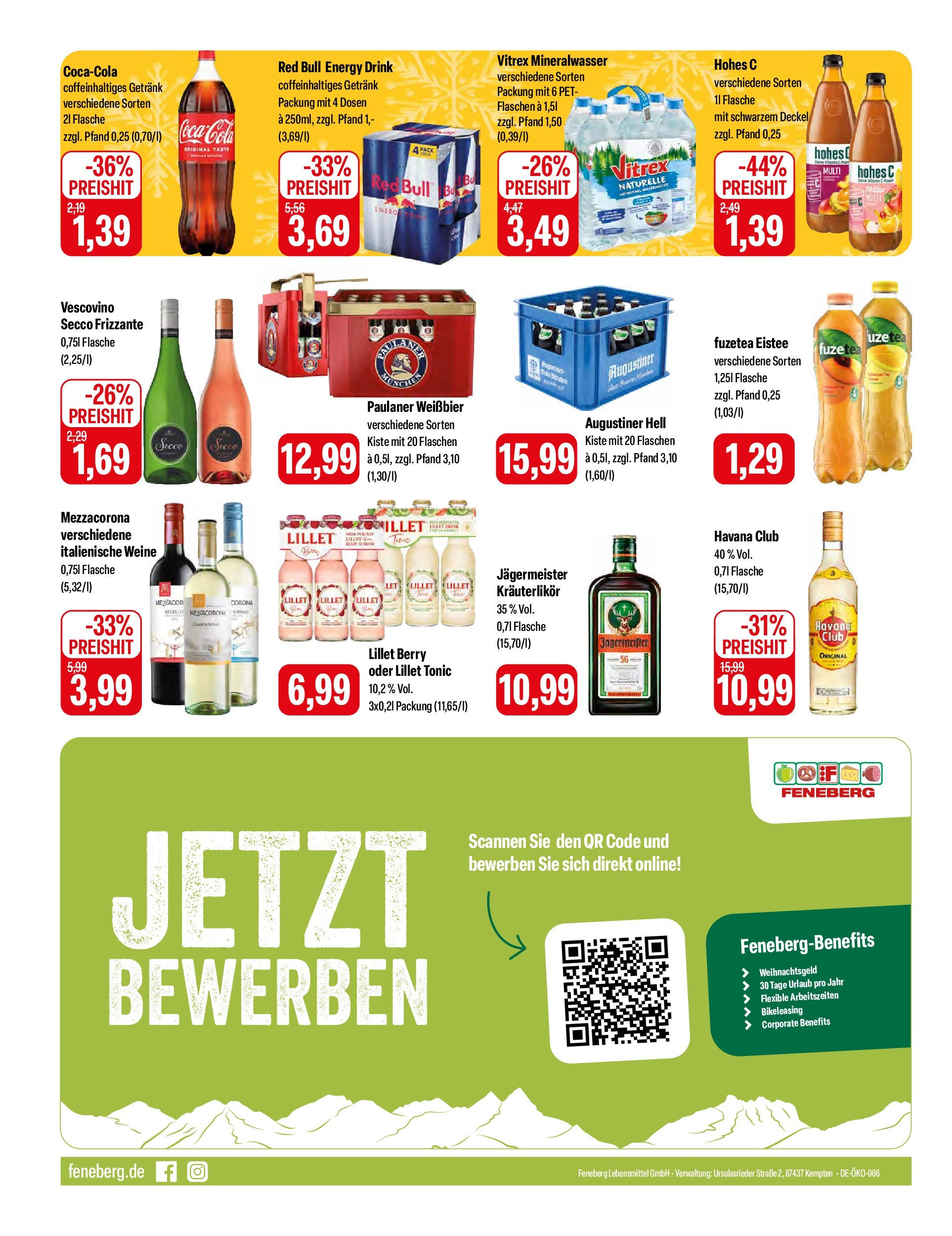 Feneberg Angebote (ab 12.12.2024) zum Blättern | Seite: 16 | Produkte: Havana club, Coca cola, Merlot, Mineralwasser