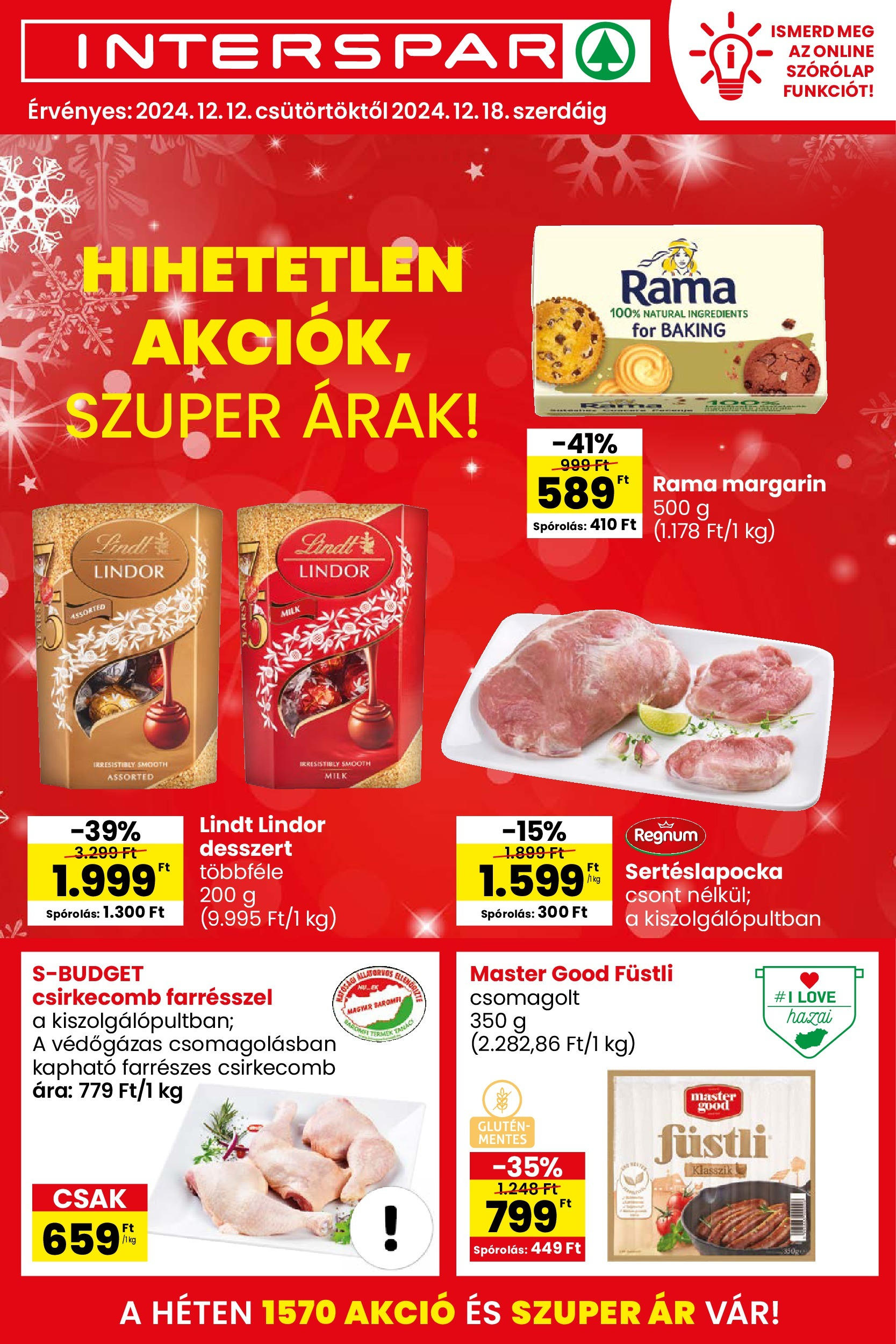 Interspar - Interspar újság érvényessége 2024.12.18-ig - 2024.12.11. -tól/töl > akció, lapozható szórólap 🛍️ | Oldal: 1