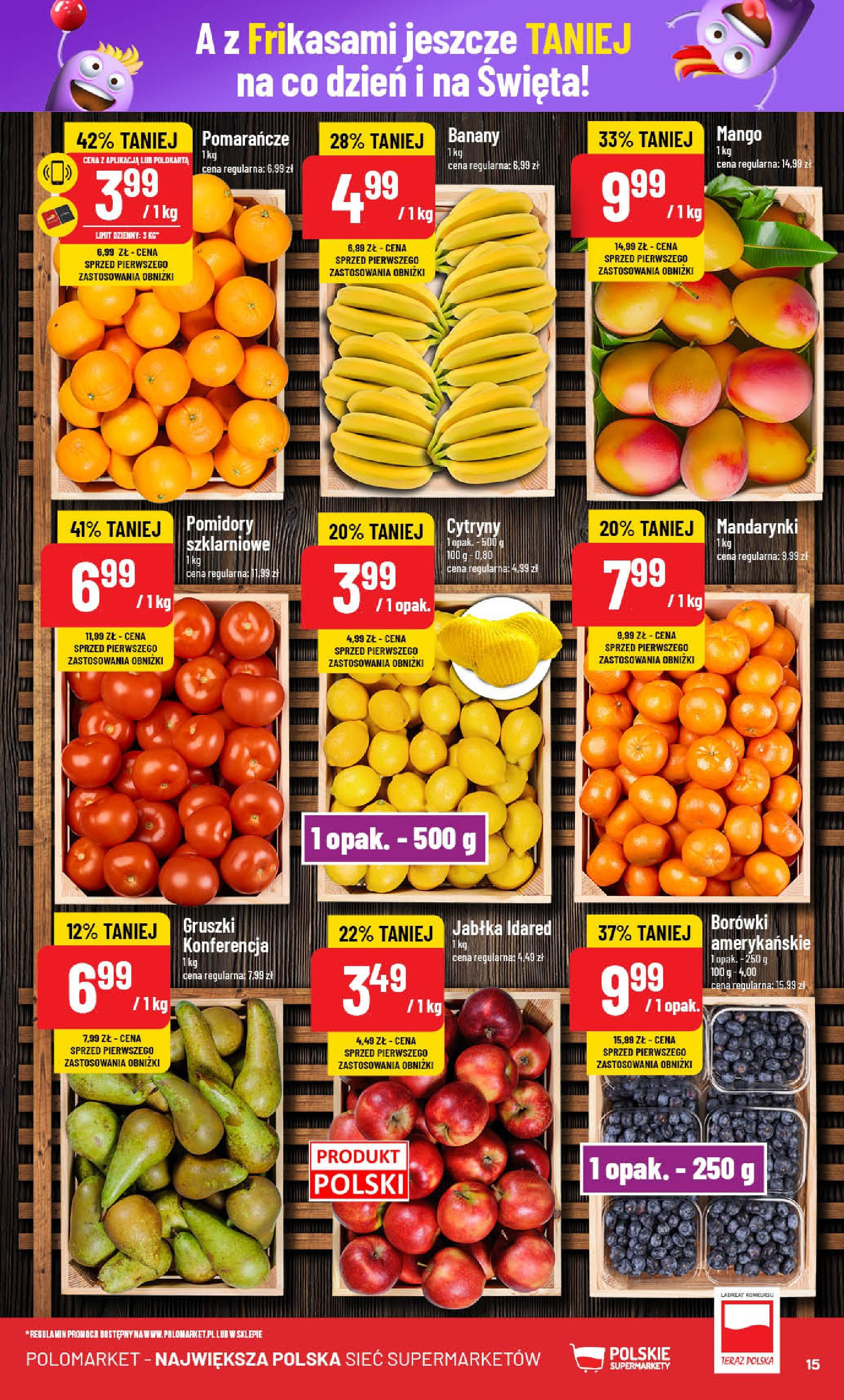 POLOmarket gazetka od 11.12.2024 | Boże Narodzenie 🎄🎁 | Strona: 15 | Produkty: Mango, Cytryny, Pomarańcze, Banany