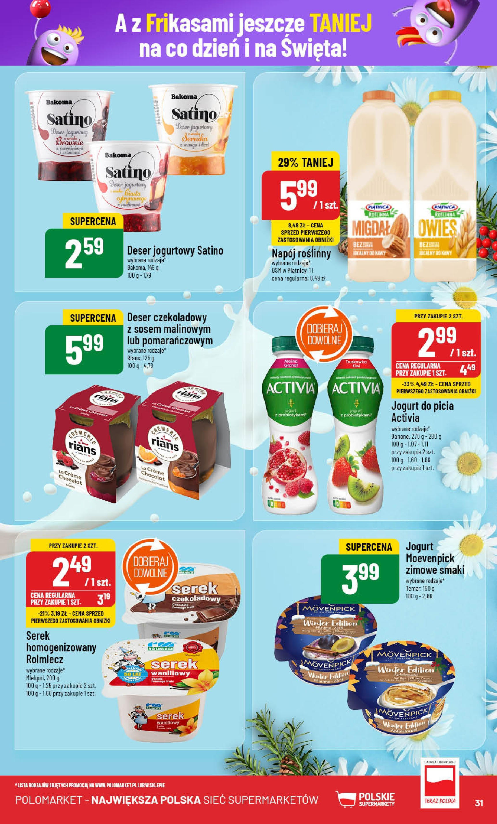 POLOmarket gazetka od 11.12.2024 | Boże Narodzenie 🎄🎁 | Strona: 31 | Produkty: Mango, Serek homogenizowany, Brownie, Kiwi