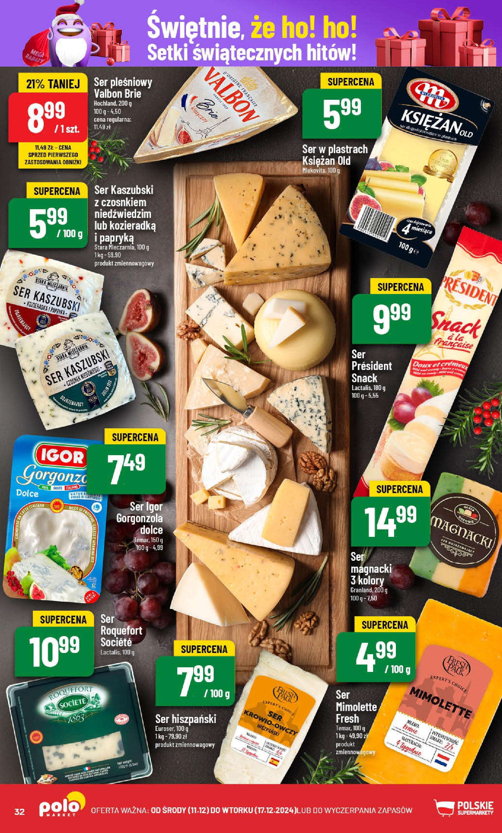 POLOmarket gazetka od 11.12.2024 | Boże Narodzenie 🎄🎁 | Strona: 32 | Produkty: Ser pleśniowy, Czosnek niedźwiedzi, Papryka, Gorgonzola