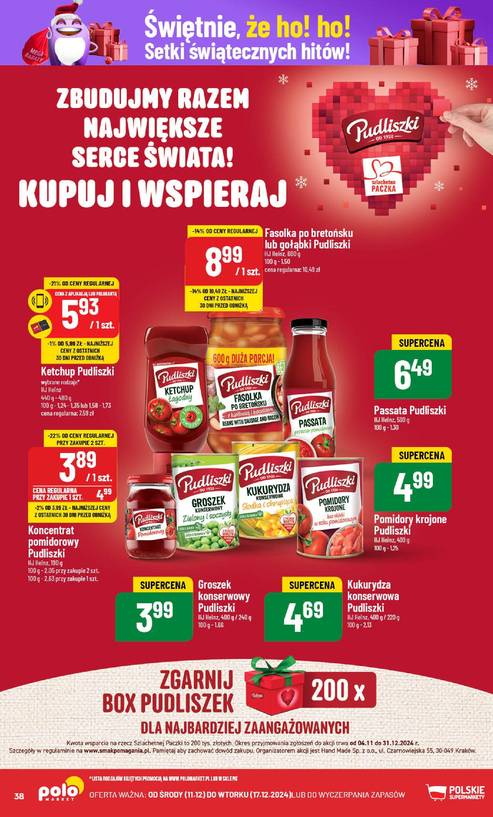 POLOmarket gazetka od 11.12.2024 | Boże Narodzenie 🎄🎁 | Strona: 38 | Produkty: Groszek, Ketchup, Pączki, Kukurydza