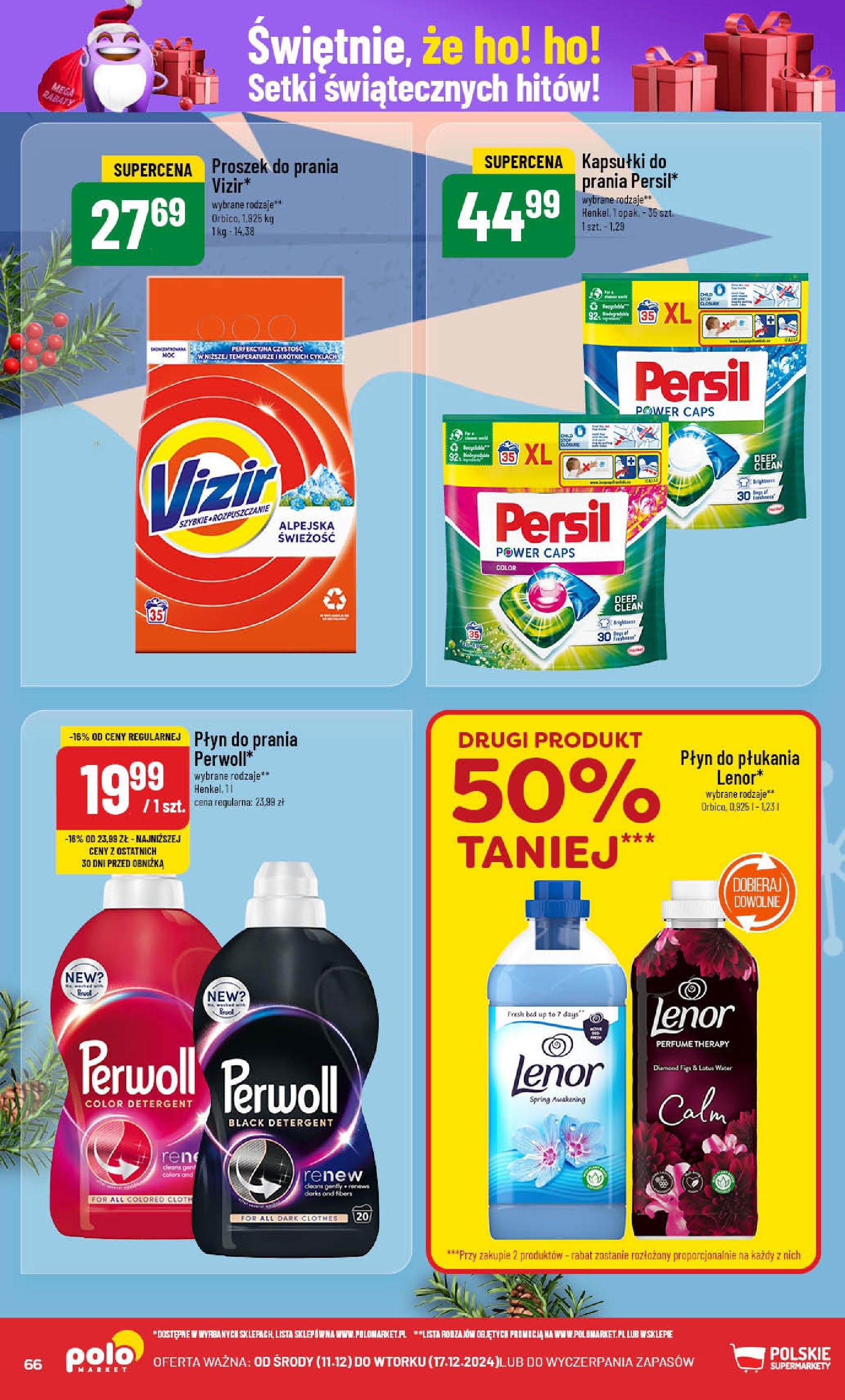 POLOmarket gazetka od 11.12.2024 | Boże Narodzenie 🎄🎁 | Strona: 66 | Produkty: Persil, Proszek do prania, Detergent