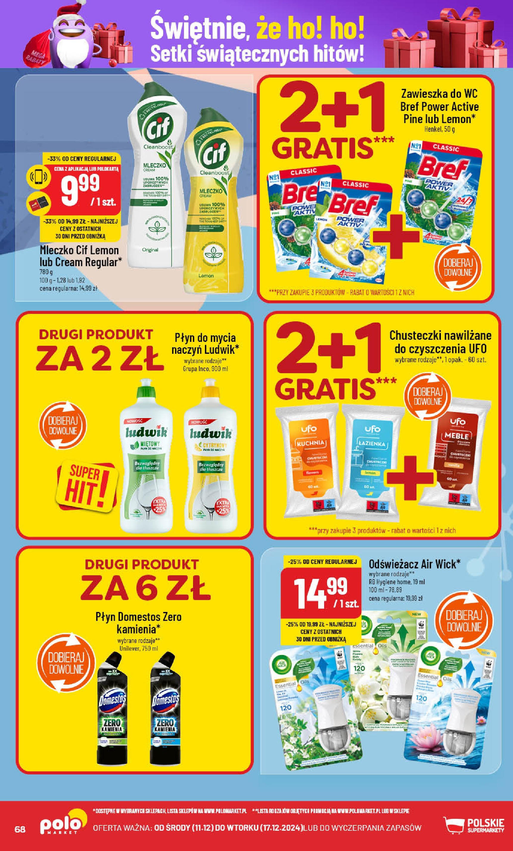 POLOmarket gazetka od 11.12.2024 | Boże Narodzenie 🎄🎁 | Strona: 68 | Produkty: Odświeżacz, Domestos