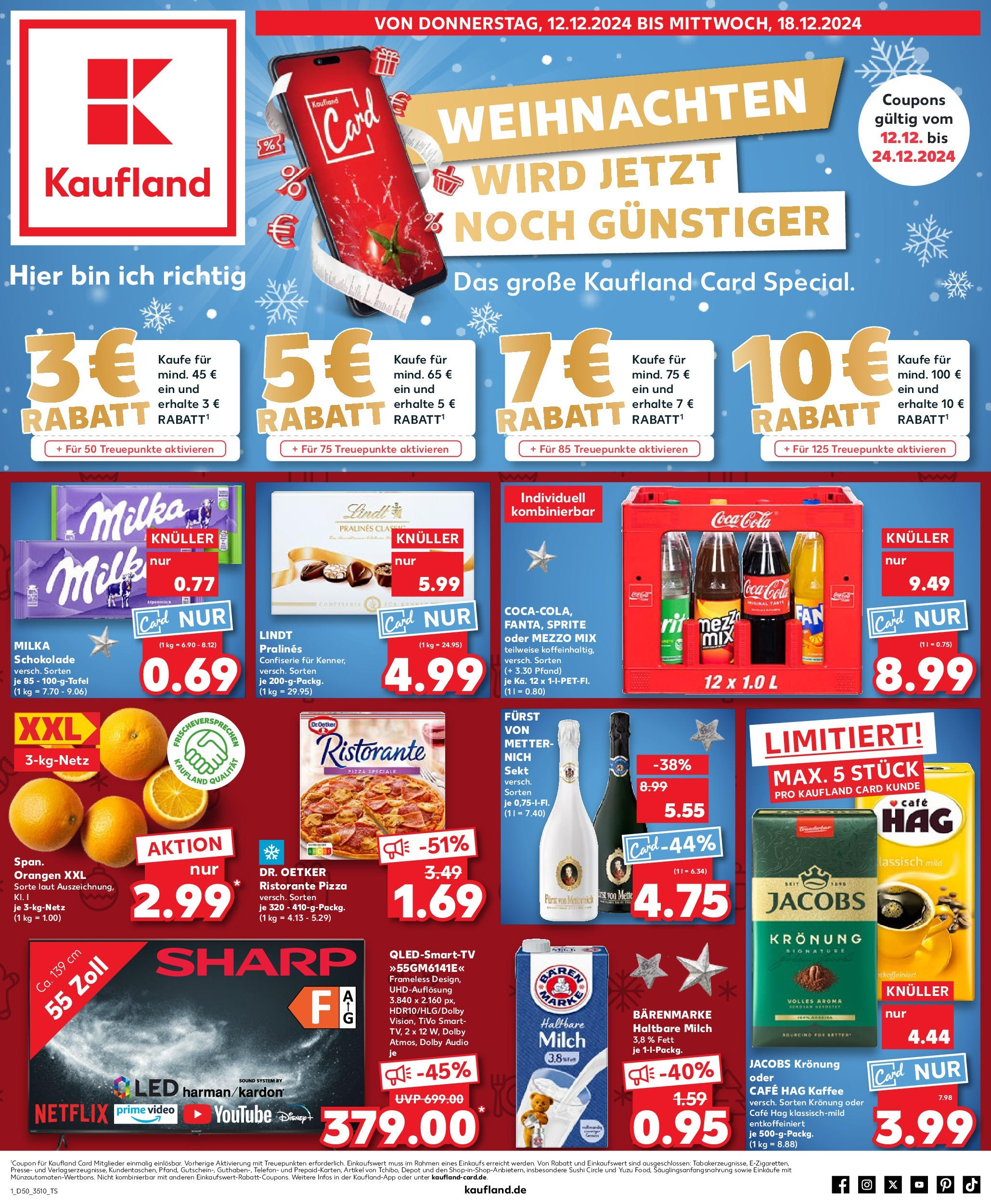 Kaufland - Kaufland: Wochenangebote (ab 11.12.2024) » Angebote Online zum Blättern | Seite: 1 | Produkte: Presse, Sprite, Sekt, Audio